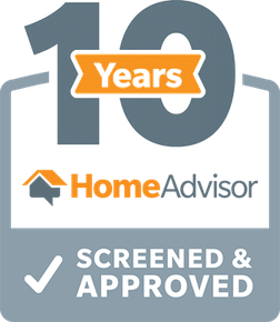 The home advisor logo is screened and approved for 10 years.